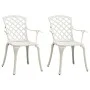 Mesa y sillas de bistró 3 piezas aluminio fundido blanco de , Conjuntos de jardín - Ref: Foro24-3070585, Precio: 475,29 €, De...
