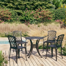 Bistro table and chairs 5 pieces black cast aluminum by , Garden sets - Ref: Foro24-3070608, Price: 633,36 €, Discount: %