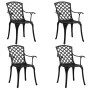 Bistro table and chairs 5 pieces black cast aluminum by , Garden sets - Ref: Foro24-3070608, Price: 634,97 €, Discount: %