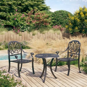 Bistro table and chairs 3 pieces black cast aluminum by , Garden sets - Ref: Foro24-3070566, Price: 472,11 €, Discount: %