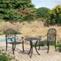 Bistro table and chairs 3 pieces black cast aluminum by , Garden sets - Ref: Foro24-3070566, Price: 453,88 €, Discount: %
