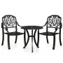 Bistro table and chairs 3 pieces black cast aluminum by , Garden sets - Ref: Foro24-3070566, Price: 453,88 €, Discount: %