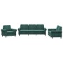 Dreiteiliges Sofaset mit dunkelgrünen Samtkissen. von , Sofas - Ref: Foro24-3202172, Preis: 737,72 €, Rabatt: %
