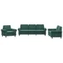 Juego de sofás con cojines 3 piezas terciopelo verde oscuro by , Sofas - Ref: Foro24-3202172, Price: 725,13 €, Discount: %