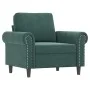 Juego de sofás con cojines 3 piezas terciopelo verde oscuro by , Sofas - Ref: Foro24-3202172, Price: 725,13 €, Discount: %