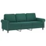 Juego de sofás con cojines 3 piezas terciopelo verde oscuro by , Sofas - Ref: Foro24-3202172, Price: 725,13 €, Discount: %