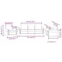 Dreiteiliges Sofaset mit dunkelgrünen Samtkissen. von , Sofas - Ref: Foro24-3202172, Preis: 725,13 €, Rabatt: %