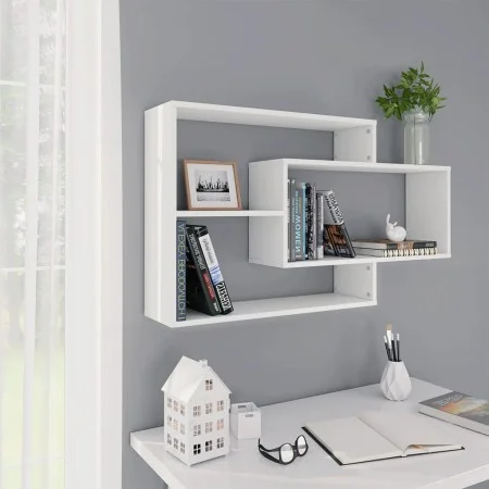 Wandregale aus weißem Sperrholz 104x20x58,5 cm von vidaXL, Regale und Regale - Ref: Foro24-800324, Preis: 35,61 €, Rabatt: %