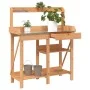 Banco para macetas con estantes madera maciza de abeto marrón by , Pot stands - Ref: Foro24-368432, Price: 113,03 €, Discount: %