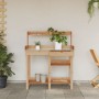 Blumentopf-Bank mit Regalen aus massiver brauner Fichtenholz von , Topfständer - Ref: Foro24-368432, Preis: 114,95 €, Rabatt: %