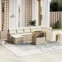 Juego de sofás de jardín con cojines beige 8 pzas ratán PE by , Garden sets - Ref: Foro24-3264733, Price: 517,19 €, Discount: %