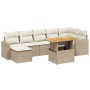 Juego de sofás de jardín con cojines beige 8 pzas ratán PE by , Garden sets - Ref: Foro24-3264733, Price: 506,09 €, Discount: %