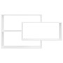 Estantes de pared de madera contrachapada blanco 104x20x58,5 cm
