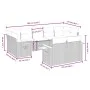 Gartenmöbel-Set 9-teilig mit grauen Polstern aus synthetischem Rattan von , Gartensets - Ref: Foro24-3227131, Preis: 547,79 €...