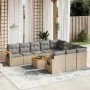 Gartensofa-Set 11-teilig mit beigen Polstern aus synthetischem Rattan von , Gartensets - Ref: Foro24-3227186, Preis: 680,38 €...