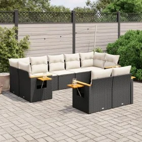 Set de sofás de jardín 8 piezas y cojines ratán sintético negro by , Garden sets - Ref: Foro24-3227127, Price: 546,22 €, Disc...