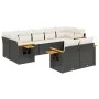 Set de sofás de jardín 8 piezas y cojines ratán sintético negro by , Garden sets - Ref: Foro24-3227127, Price: 546,22 €, Disc...