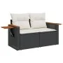 Set de sofás de jardín 8 piezas y cojines ratán sintético negro by , Garden sets - Ref: Foro24-3227127, Price: 546,22 €, Disc...