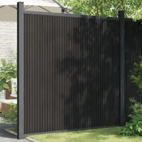 Grauer WPC-Zaunpaneel 180x186 cm von , Zaunpaneele - Ref: Foro24-4003979, Preis: 486,34 €, Rabatt: %