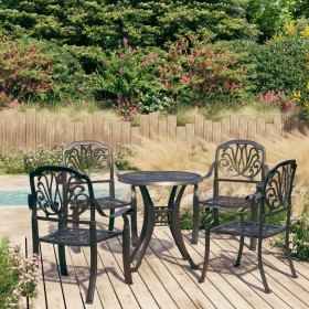 Bistro table and chairs 5 pieces black cast aluminum by , Garden sets - Ref: Foro24-3070599, Price: 882,92 €, Discount: %