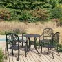 Mesa y sillas de bistró 5 piezas aluminio fundido negro de , Conjuntos de jardín - Ref: Foro24-3070599, Precio: 864,93 €, Des...