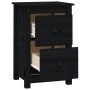 Solid black pine wood bedside table 40x35x61.5 cm by vidaXL, Nightstands - Ref: Foro24-820954, Price: 49,21 €, Discount: %