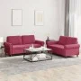 Juego de sofás con cojines 2 piezas terciopelo rojo tinto de , Sofás - Ref: Foro24-3202214, Precio: 531,14 €, Descuento: %