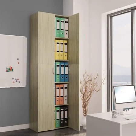 Büroschrank aus eichenfarbenem Sperrholz, 60 x 32 x 190 cm von vidaXL, Aktenschränke - Ref: Foro24-800300, Preis: 153,28 €, R...