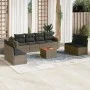 Set de muebles de jardín 9 pzas y cojines ratán sintético gris de , Conjuntos de jardín - Ref: Foro24-3256417, Precio: 516,72...