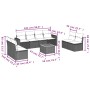 9-teiliges Gartenmöbel-Set und graue synthetische Rattankissen von , Gartensets - Ref: Foro24-3256417, Preis: 491,08 €, Rabat...