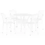 Bistrotisch und Stühle 5 Stück aus weißem Aluminiumguss von , Gartensets - Ref: Foro24-3070612, Preis: 715,30 €, Rabatt: %