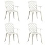 Bistro table and chairs 5 pieces white cast aluminum by , Garden sets - Ref: Foro24-3070612, Price: 744,79 €, Discount: %