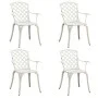 Bistrotisch und Stühle 5 Stück aus weißem Aluminiumguss von , Gartensets - Ref: Foro24-3070612, Preis: 715,30 €, Rabatt: %