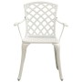 Bistrotisch und Stühle 5 Stück aus weißem Aluminiumguss von , Gartensets - Ref: Foro24-3070612, Preis: 744,79 €, Rabatt: %