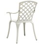 Bistrotisch und Stühle 5 Stück aus weißem Aluminiumguss von , Gartensets - Ref: Foro24-3070612, Preis: 744,79 €, Rabatt: %