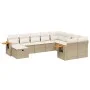Garden sofa set with beige cushions 10 pieces synthetic rattan by , Garden sets - Ref: Foro24-3227157, Price: 701,24 €, Disco...