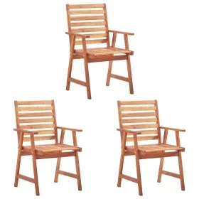Esszimmerstühle für den Außenbereich, 3 Stück, massives Akazienholz von vidaXL, Gartenstühle - Ref: Foro24-46313, Preis: 189,...