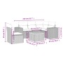 Garden sofa set with 6-piece synthetic rattan beige cushions by , Garden sets - Ref: Foro24-3225449, Price: 414,07 €, Discoun...