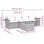 Garden sofa set with 5-piece synthetic rattan beige cushions by , Garden sets - Ref: Foro24-3256772, Price: 372,98 €, Discoun...