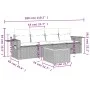 Garden sofa set with 5-piece synthetic rattan beige cushions by , Garden sets - Ref: Foro24-3256772, Price: 384,83 €, Discoun...