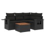 5-teiliges Gartenmöbel-Set und Kissen aus synthetischem Rattan schwarz von , Gartensets - Ref: Foro24-3256874, Preis: 366,69 ...