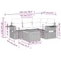 5-piece garden furniture set with black synthetic rattan cushions by , Garden sets - Ref: Foro24-3256874, Price: 367,25 €, Di...