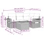 5-teiliges Gartenmöbel-Set und Kissen aus synthetischem Rattan schwarz von , Gartensets - Ref: Foro24-3256874, Preis: 366,69 ...