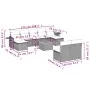 Garden sofa set 10 pieces with black synthetic rattan cushions by , Garden sets - Ref: Foro24-3257091, Price: 595,74 €, Disco...