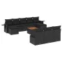 11-piece garden sofa set and black synthetic rattan cushions by , Garden sets - Ref: Foro24-3257098, Price: 630,64 €, Discoun...