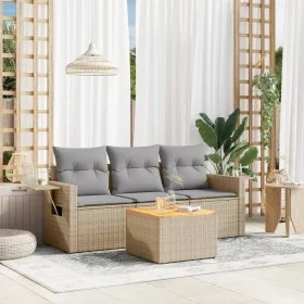 Set Gartensofas mit beigen Kissen Mix 4 Stück PE Rattan von , Gartensets - Ref: Foro24-3256766, Preis: 276,84 €, Rabatt: %