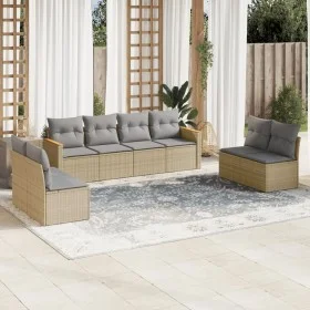 Set Gartensofas mit beigen Kissen 8 Stück PE Rattan von , Gartensets - Ref: Foro24-3258293, Preis: 470,85 €, Rabatt: %