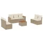 Set Gartensofas mit beigen Kissen 8 Stück PE Rattan von , Gartensets - Ref: Foro24-3258285, Preis: 523,46 €, Rabatt: %