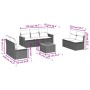 Garden sofa set with beige cushions, 8 pieces, PE rattan. by , Garden sets - Ref: Foro24-3258285, Price: 508,07 €, Discount: %