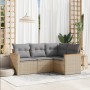 Garden sofa set with 4-piece synthetic rattan beige cushions by , Garden sets - Ref: Foro24-3258335, Price: 298,48 €, Discoun...